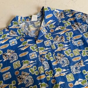 Vintage Disney Store Mickey mouse surf Hawaiian shirt men's‎ size large